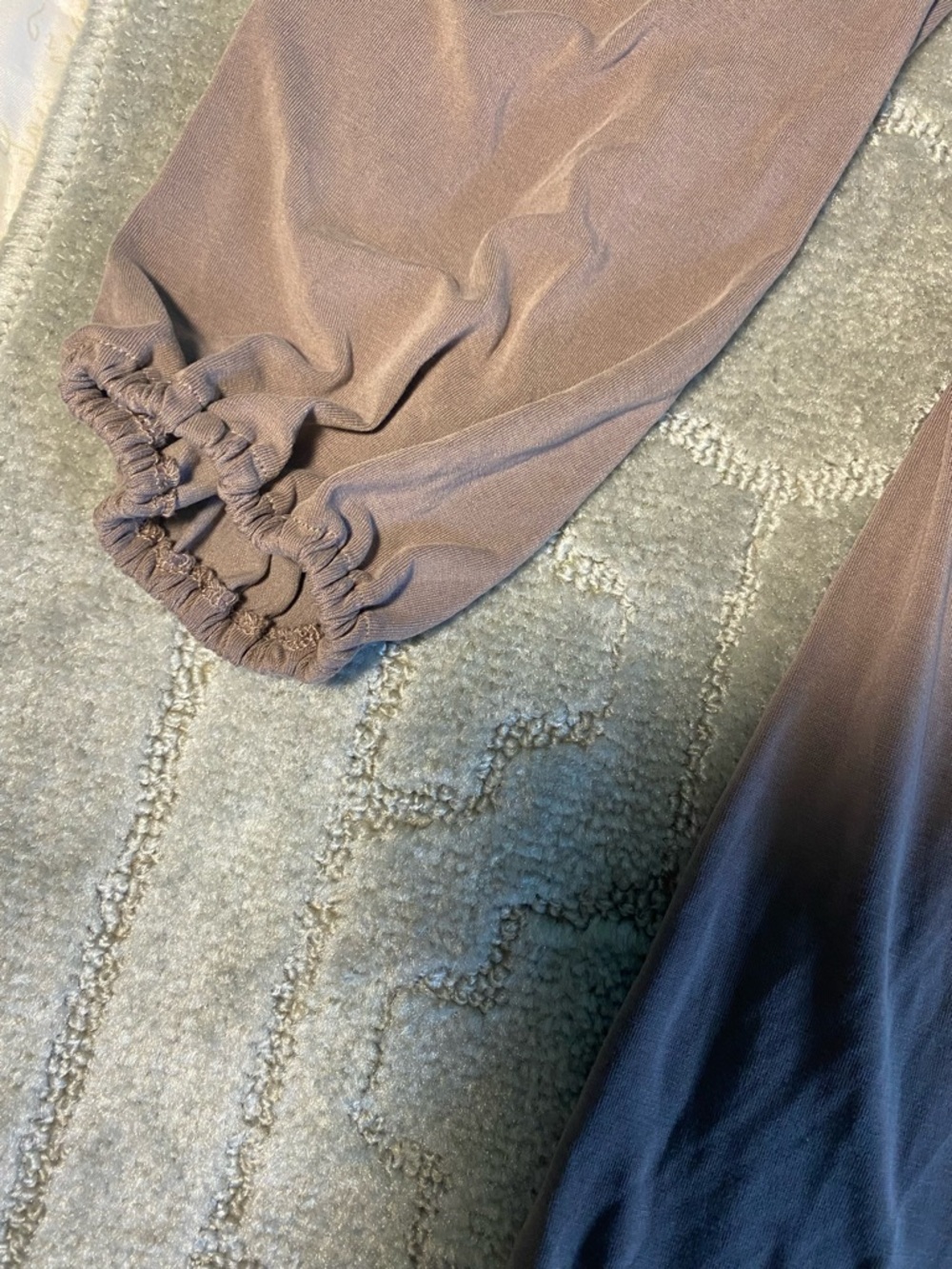 Free People Boho Tunic Dress‎ Large Taupe Lace Ruched Romantic Flowy Cottagecore - Picture 7 of 10